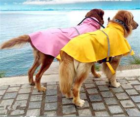 img 2 attached to 🐶 JWPC Pink XL Dog Raincoat: Reflective, Waterproof & Adjustable Jacket for Small Medium Large Dogs with Hood - Lightweight and Stylish Rain Protection