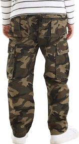 img 3 attached to 👖 Comfortable BYCR Elastic Waistband Jogging Camo Gray Boys' Clothing: Stylish & Convenient