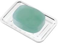 🧼 ideal idesign royal plastic soap saver: a must-have bar holder tray for organizing bathroom, shower, and kitchen counter - clear, compact design (3.5" x 5.25") logo