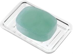 img 4 attached to 🧼 Ideal iDesign Royal Plastic Soap Saver: A Must-have Bar Holder Tray for Organizing Bathroom, Shower, and Kitchen Counter - Clear, Compact Design (3.5" x 5.25")