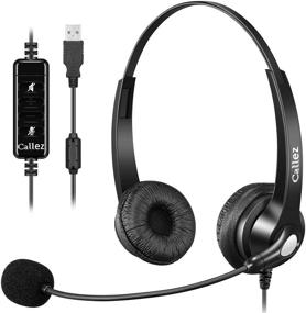 img 4 attached to 🎧 USB Headset with Noise-Cancelling Microphone & Audio Controls | Stereo Computer Headphones for Business Skype, UC, Lync, Softphone | Clear Voice, Super Lightweight, Ultra Comfortable | Perfect for Call Centers and Offices