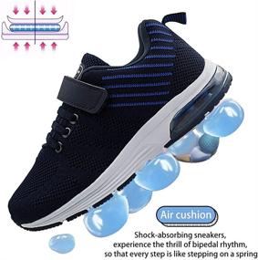 img 1 attached to JABASIC Lightweight Cushion Athletic Sneakers Sports & Fitness and Running