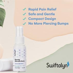 img 3 attached to 💨 Advanced Aftercare Spray for Swiftalyn Piercings - Speedy Healing, Reduction of Irritation, Redness & Bumps - Compact 30mL Fine Mist Size