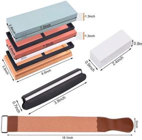 img 2 attached to 🔪 Premium Waterstone Knife Sharpening Stone Set - Professional Grade Sharpening Stones for Knives