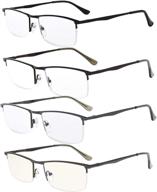 eyekepper 4-pack: high-quality half-rim reading glasses with spring hinges – includes computer readers logo