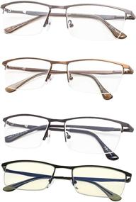 img 3 attached to Eyekepper 4-Pack: High-Quality Half-Rim Reading Glasses with Spring Hinges – Includes Computer Readers