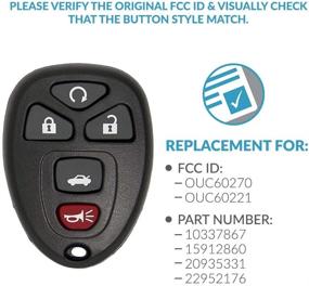 img 1 attached to 🔑 Бесключевой автозапуск Keyless2Go – замена брелока для автомобиля, 5 кнопок OUC60270 OUC60221, самопрограммирование – 2 штуки.