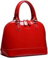 yan show satchel shoulder leather women's handbags & wallets and totes logo