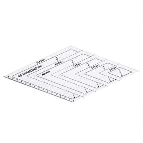 img 1 attached to Enhance Your Quilting Craft with Eriokk 5Pcs Creative Grids Quilting Templates Set Ruler: Drafting Triangles, 🧵 Rhombus, Longarm Square Rulers - Free Motion Fabric Ruler Racks and Patchwork Tool - Handmade Drawing Supplies+