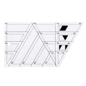 img 3 attached to Enhance Your Quilting Craft with Eriokk 5Pcs Creative Grids Quilting Templates Set Ruler: Drafting Triangles, 🧵 Rhombus, Longarm Square Rulers - Free Motion Fabric Ruler Racks and Patchwork Tool - Handmade Drawing Supplies+