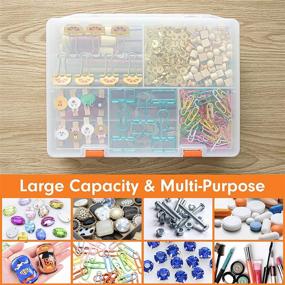 img 3 attached to 🗃️ DANYING Two-Tier Organizer Box with Customizable Dividers, 23-Compartment Storage Container for Small Items - Ideal for Office Supplies, Beads, Art, DIY Crafts, and Jewelry (Inner Height 2 Inches)