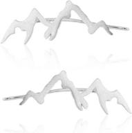 🌄 silver mountain peak crawler earrings: bold climbers wrap-earring for adventurous souls logo