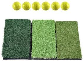 img 4 attached to 🏌️ Improve your Golf Game with the SkyLife 3-Turf Golf Hitting Grass Mat – Portable Training Equipment for Driving, Chipping, and Putting