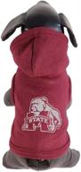 mississippi bulldogs fleece hooded jacket logo