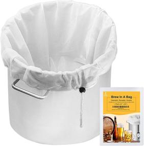 img 4 attached to 🍎 2 Pack Extra Large Brew Bags (26" x 22") - Fine Mesh Straining Bags for Fruit Cider, Apple & Grape Wines. Reusable Cold Brew Bags with Drawstring Closure - Ideal for Pressing and Brewing-in-a-Bag