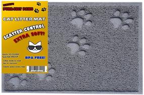 img 4 attached to 🐱 BPA Free Premium Quality Cat Litter Mat - Food Mat - Small Cat Litter Mat Catcher Trapper with Scatter Control - Waterproof & Odor Repelling - Soft on Cats Paws