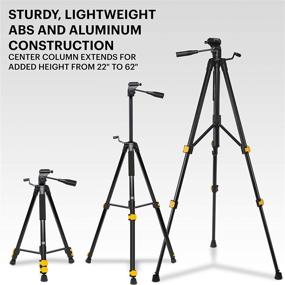 img 3 attached to KODAK PhotoGear Lightweight Tripod, 62-inch, Compact 3-Section Design