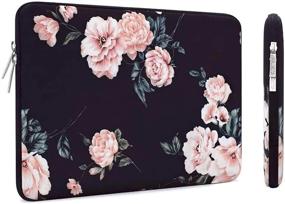 img 1 attached to 🌺 MOSISO Неопреновый Чехол для ноутбука Camellia, совместимый с MacBook Pro 13-13,3 дюйма, MacBook Air, ноутбуком, с маленьким чехлом