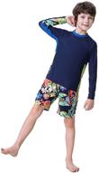 👕 upf50 boys' swimwear piece guard with swimsuit for enhanced sun protection logo