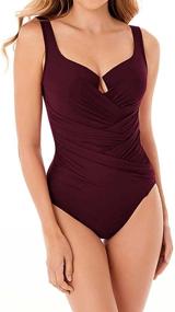 img 3 attached to 👙 Flattering and Supportive Miraclesuit Swimwear: Underwire Control Swimsuit for Women's Clothing Line