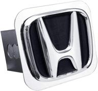 🚗 premium black honda logo hitch cover - stainless steel plug for 2" hitch receivers by au-tomotive gold, inc. logo