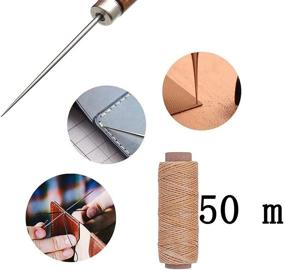 img 1 attached to 📚 16-Piece Bookbinding Tools Starter Set: Bone Folder Paper Creaser, Large-Eye Needles, Awl, Waxed Thread - Ideal for DIY Bookbinding Crafts, Sewing Supplies & More