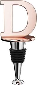 img 4 attached to HouseVines Rose Gold Wine and Beverage 🍾 Bottle Stoppers A-Z - Perfect Gifts for Wine Lovers