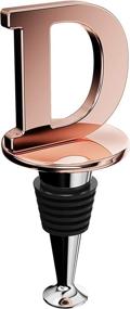 img 2 attached to HouseVines Rose Gold Wine and Beverage 🍾 Bottle Stoppers A-Z - Perfect Gifts for Wine Lovers