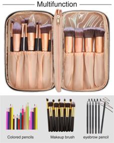 img 2 attached to 💼 Ultimate Professional Cosmetic Case: Organize Makeup Brushes with Style for Travel & Home - A Perfect Gift (Black)