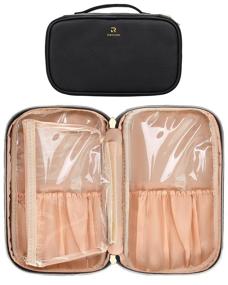 img 4 attached to 💼 Ultimate Professional Cosmetic Case: Organize Makeup Brushes with Style for Travel & Home - A Perfect Gift (Black)