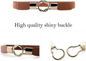 img 2 attached to 👗 VOCHIC Womens Skinny Dress Belt: Fashionable Elastic Waist Band with Gold Buckle