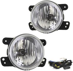 img 4 attached to 🚗 Fog Lights Replacement Kit for Chrysler 300, PT Cruiser, Dodge Magnum, Journey, Jeep Wrangler - Halogen Bulbs & Wiring Included