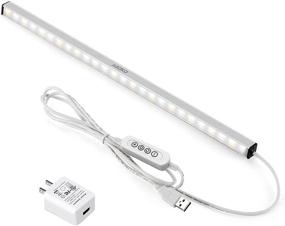 img 4 attached to ASOKO LED Under Cabinet Lighting USB Plug-in: Dimmable, 3 Color Changing Options, 14.5 in Length