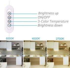 img 2 attached to ASOKO LED Under Cabinet Lighting USB Plug-in: Dimmable, 3 Color Changing Options, 14.5 in Length