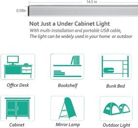 img 1 attached to ASOKO LED Under Cabinet Lighting USB Plug-in: Dimmable, 3 Color Changing Options, 14.5 in Length