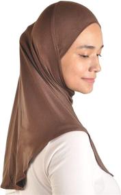 img 3 attached to 💃 Brown Thick Cotton Girls' Accessories and Fashion Scarves by Silk Story: Instant Comfort