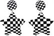 designeddazzle checkerboard checkered racing earrings logo