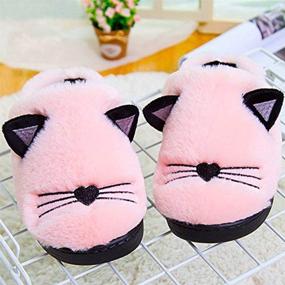 img 3 attached to 🐱 Adorable Anddyam Kids Family Cute Cat Indoor Slippers for Girls & Boys - Non-Slip Household Footwear