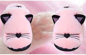 img 1 attached to 🐱 Adorable Anddyam Kids Family Cute Cat Indoor Slippers for Girls & Boys - Non-Slip Household Footwear