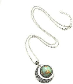 img 3 attached to 🌍 Vintage Globe Necklace with Moon Jewelry: Planet Earth Pendant featuring World Map Art - Ideal BFF Gift