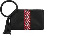 leather women's handbags & wallets: clutch wristlet evening wallet in wristlets logo