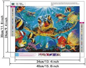 img 3 attached to 🐢 Преобразите свое пространство с набором для 5D алмазной живописи черепахи - увлекательное творчество для взрослых и детей - полная проклепка алмазами - потрясающий дизайн морской черепахи - 16 x 12 дюймов - идеально для украшения стены дома.