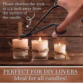 img 2 attached to 🕯️ Premium 50 pcs Wooden Wicks for Candle Making - Includes BONUS Candle Wick Trimmer & Iron Stands - High-Quality Candle Making Supplies