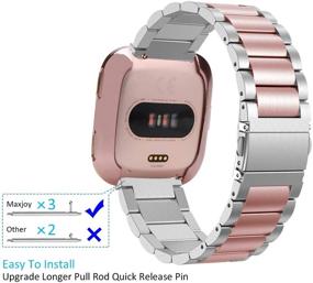 img 2 attached to Maxjoy Compatible Stainless Wristband Protective Wellness & Relaxation
