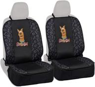 🐶 scooby doo waterproof car seat covers for dogs, 2-pack front seat – heavy duty black oxford automotive front seat cover for pets logo