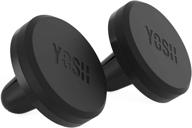 yosh magnetic car phone mount 2-pack: universal holder for car, 360° rotation, iphone 11 pro max, samsung s21, pixel, & more logo