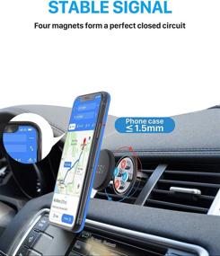 img 2 attached to YOSH Magnetic Car Phone Mount 2-Pack: Universal Holder for Car, 360° Rotation, iPhone 11 Pro Max, Samsung S21, Pixel, & More