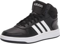 👟 adidas men's hoops black white athletic shoes: sleek and stylish footwear for men logo