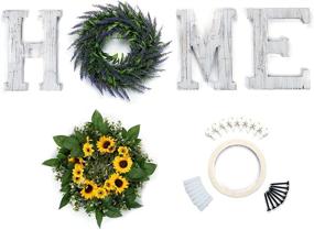 img 4 attached to Ruralistik LavenderWreath Letters InterchangeableSunflower FarmhouseLiving