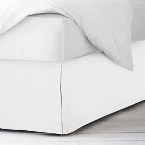 img 3 attached to 🛏️ Nestl Pleated Bed Skirt - Easy Fit, 14” Tailored Drop, Soft Double Brushed Premium Microfiber Ruffle - Luxury Hotel Quality Bedskirt White - Queen Bed Skirt